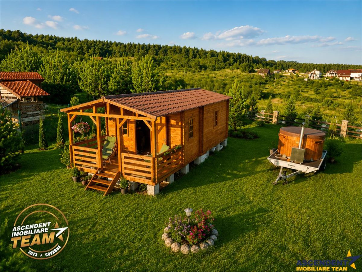 Teren intravilan 520 mp cu casuta din lemn,zona linistita,aproape de oras,Sancraiu,Covasna - foto 11