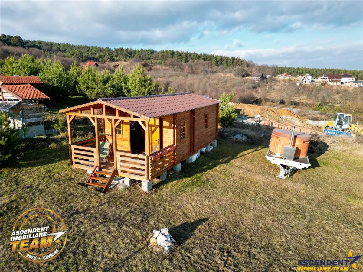 Teren intravilan 520 mp cu casuta din lemn,zona linistita,aproape de oras,Sancraiu,Covasna - foto 10