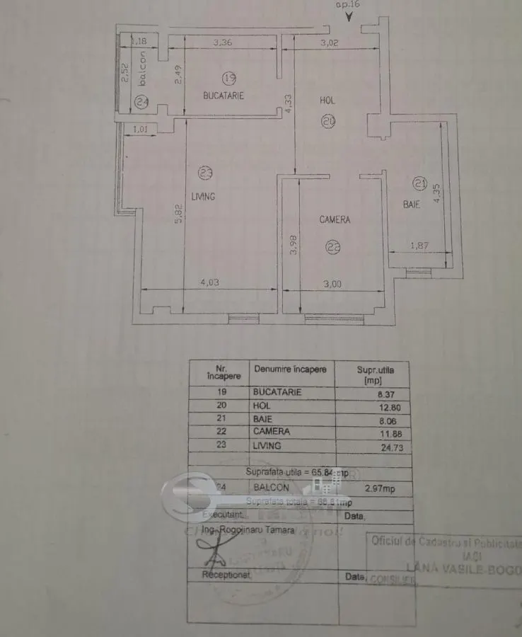 Apartament 2 camere decomandat, 69 mp, încălzire în pardoseală, bloc 2017 cu lift Hlincea - foto 17