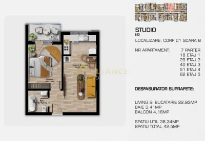 DIRECT DEZVOLTATOR |  Grand Berceni | Metrou Berceni | 2 camere tip studio - foto 11
