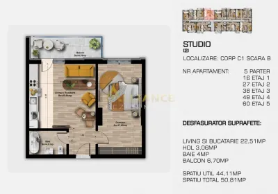 DIRECT DEZVOLTATOR |  Grand Berceni | Metrou Berceni | 2 camere tip studio - foto 9
