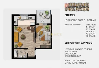 3 camere, 2 bai - Complex rezidential modern - confort, calitate si acces rapid la metrou - foto 13
