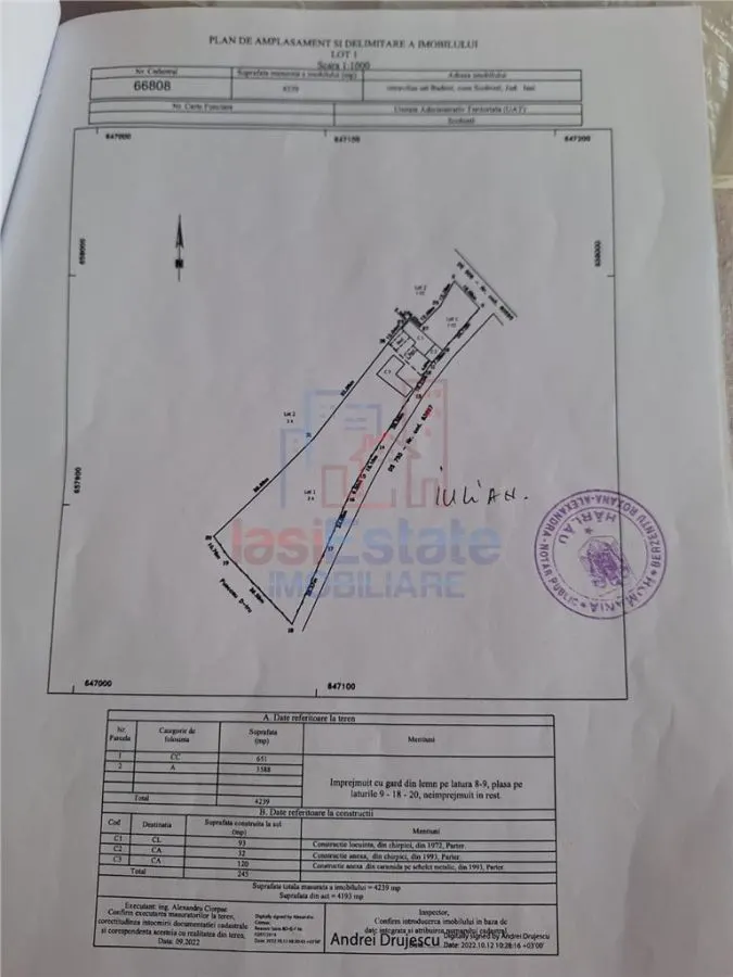 Badeni com Scobinti  Iasi Teren 3000mp  parcelabil deschidere mare toate utilitatile - foto 20