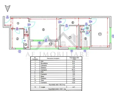 70mp - Apartament 3 camere in Podu Ros zona Cotnari - foto 4
