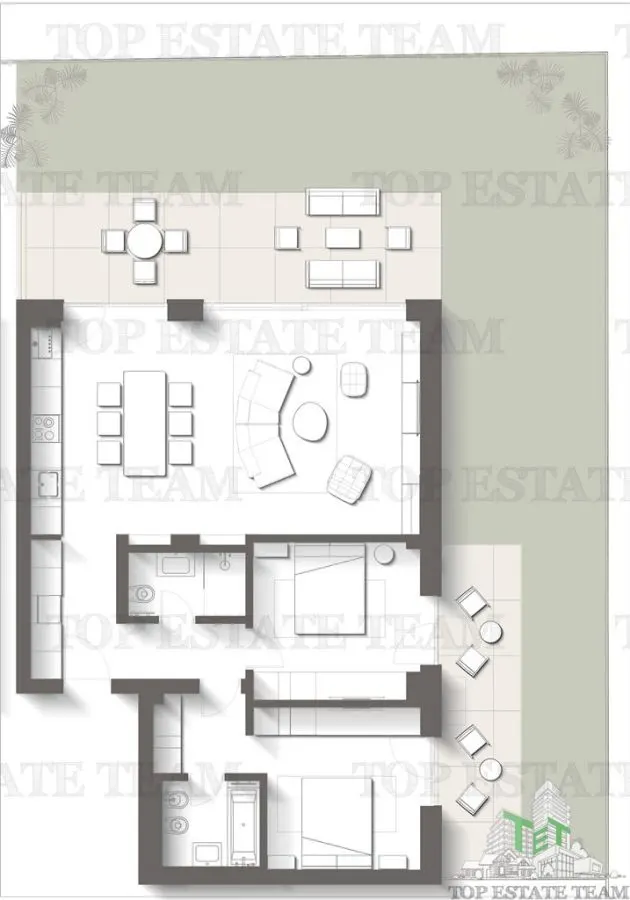 Apartament Premium cu 3 camere - Gradina privata si terasa | Intre padure si mare - Proiect exclusivist, Olimp, Constanta - foto 3