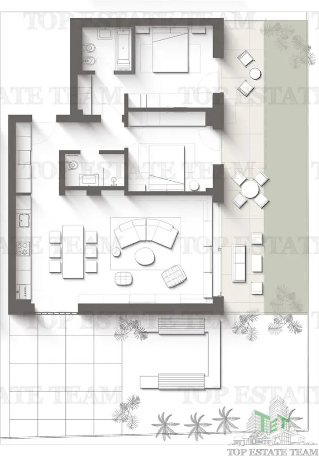 Apartament Premium cu 3 camere - Gradina privata si terasa | Intre padure si mare - Proiect exclusivist, Olimp, Constanta - foto 3