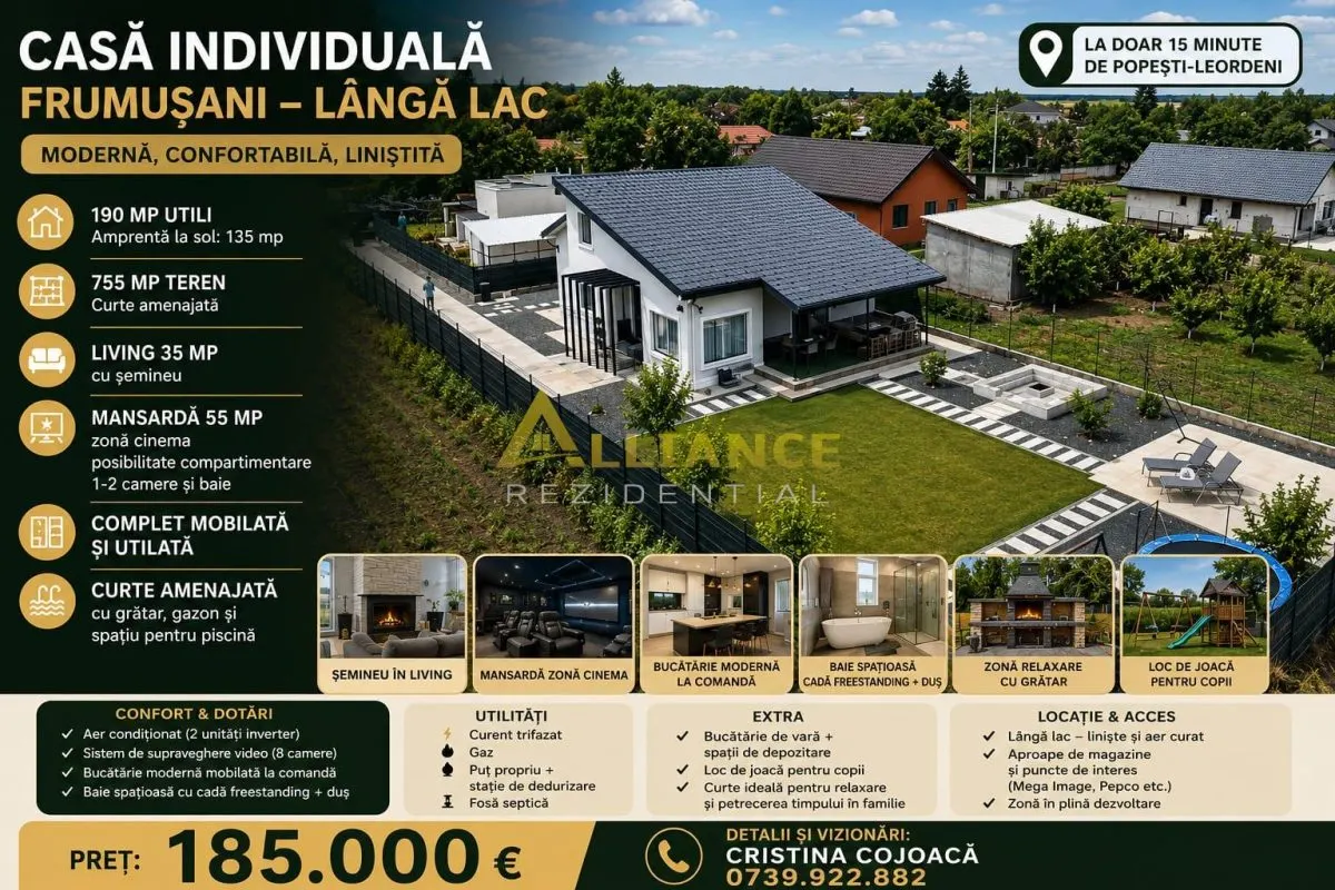 Casa Individuala Frumusani 755 mp Complet Mobilata si Utilata - foto 1