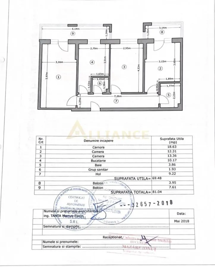 Apartament 3 camere Metalurgiei || 2 bai 81 mp mobilat și utilat | 2018 - foto 21
