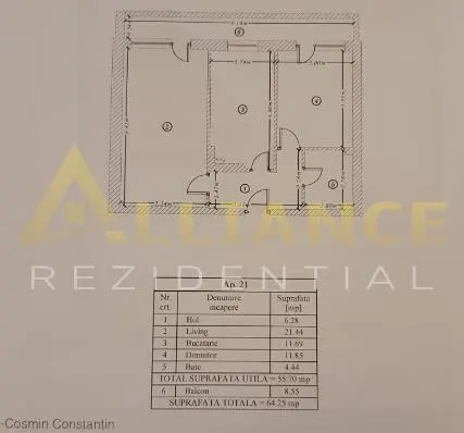 APARTAMENT 2 CAMERE BIRUINTEI ETAJ 2  EXCLUSIVITATE - foto 1
