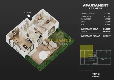 Apartamente 2 camere + gradina { Proiect Nou Soseaua Leordeni } - foto 8