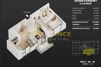 AME Residence â€“ Apartamente Noi cu 2 si 3 camere â€“ incalzire in pardoseala â€“ comision 0% - foto 8
