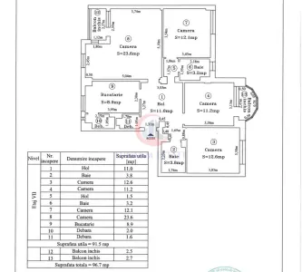 Apartament 4 camere , Zona Modern ,Bd. Simion Barnutiu ,Badea Cartan. - foto 5