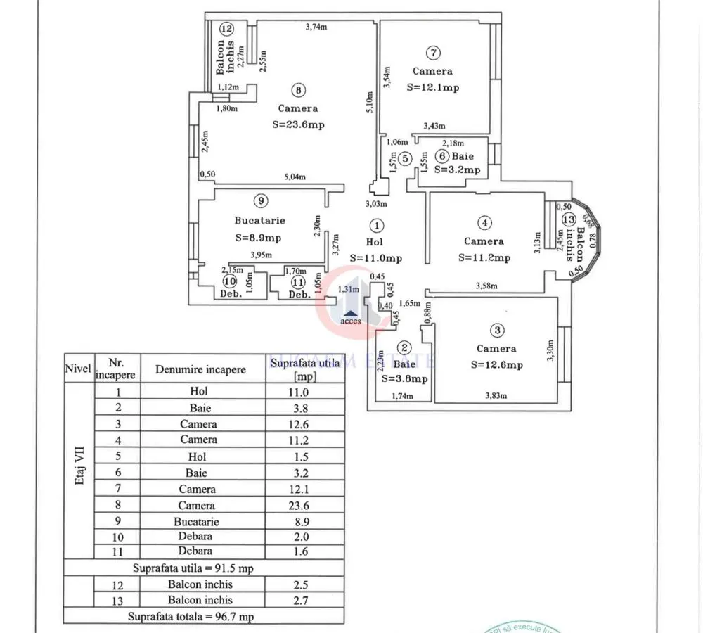 Apartament 4 camere , Zona Modern ,Bd. Simion Barnutiu ,Badea Cartan. - foto 5