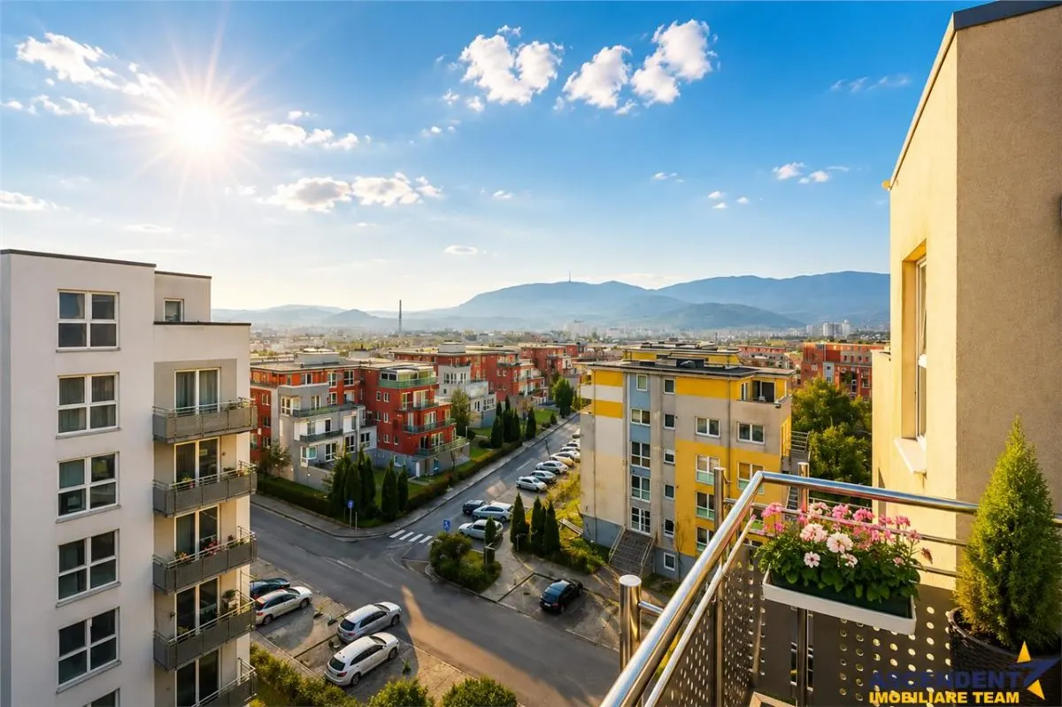Rezidenta tip penthouse,doua nivele, terase,panouri solare,Avantgarden, Bartolomeu,Brasov - foto 2