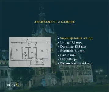 Apartament 2 camere | 50 mp | Pacurari | Bloc 2021 - foto 10