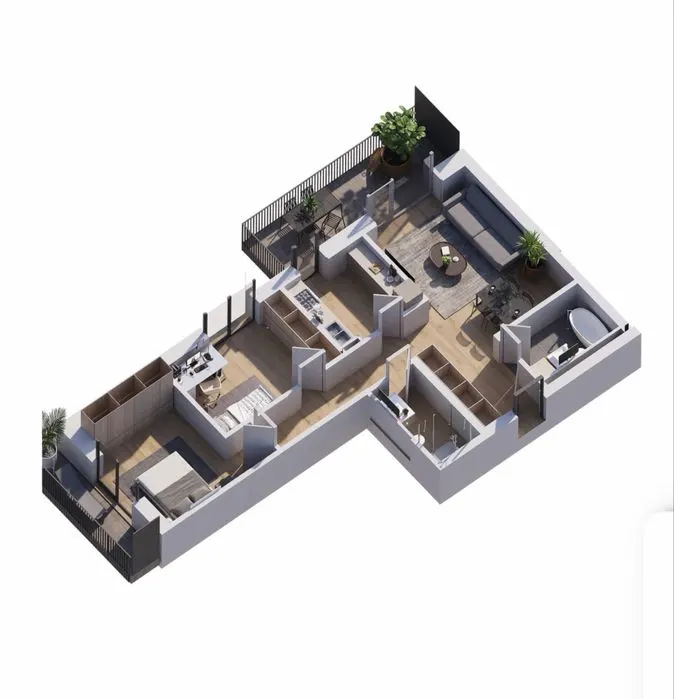 Estoria City | Apartament 3 camere | 90 mp | Terasa 11,7 mp | 2 bai | Finisaje premium | Metrou Nicolae Teclu - foto 6