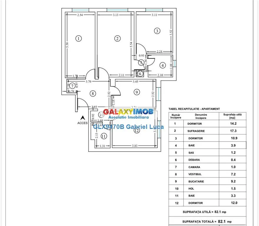 Comision 0% | Apartament 4 camere 82 mp | Decomandat | Podul Grant | - foto 1