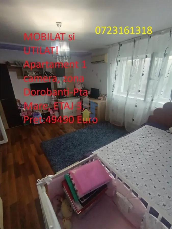 MOBILAT si UTILAT! Ap 1 Camera, ETAJ 3, zona Dorobanti-Pta Mare - foto 1