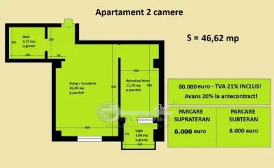 Apartament 2 camere Cug Valea Adanca, bloc nou, cartier rezidential - foto 2