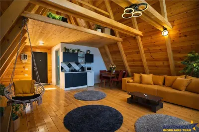 Eleganta,echipata casa A Frame,1.200 mp teren,deschidere Piatra Craiului,Moieciu, Brasov - foto 7