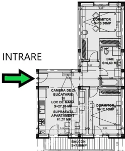 De vanzare apartament nou la cheie cu 3 camere balcon loc de parcare zona Doamna Stanca/Selimbar - foto 7