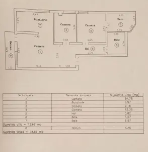 Apartament cu 3 camere cu 2 bai la etajul 3 - foto 8