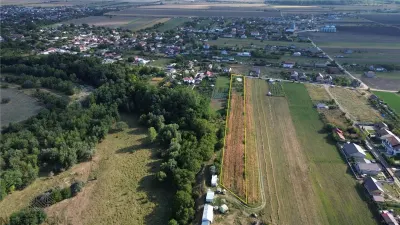 Teren 4.957 mp de vanzare in Golesti, strada Aurel Vlaicu - asfalt, utilitati si fundatie casa - foto 3