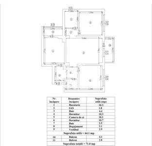 Apartament 3 camere semidecomandat, 71 mp - Stefan cel Mare - foto 7