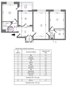 Apartament 3 camere | 2 dormitoare cu bai proprii | Mega Mall - foto 17