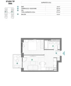 Apartament cu 2 camere Podu Ros, bloc nou, zona excelenta. - foto 10
