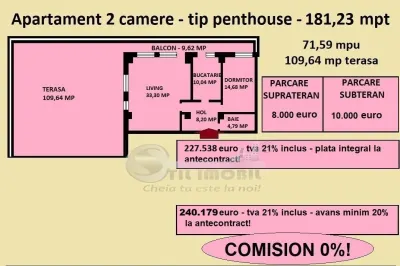 Apartament tip penthouse de vanzare in Iasi, Galata, 181,23 mp - foto 2