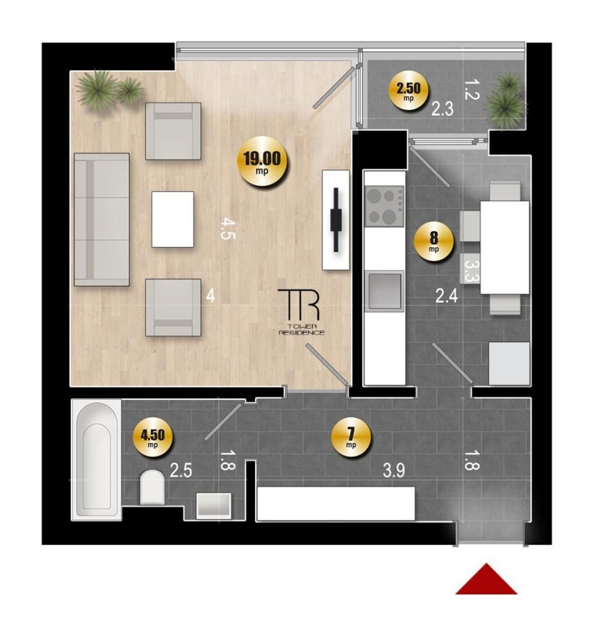 Garsoniera Dotari Premium Incalzire in Pardoseala Ansamblu Nou Rahova - foto 4