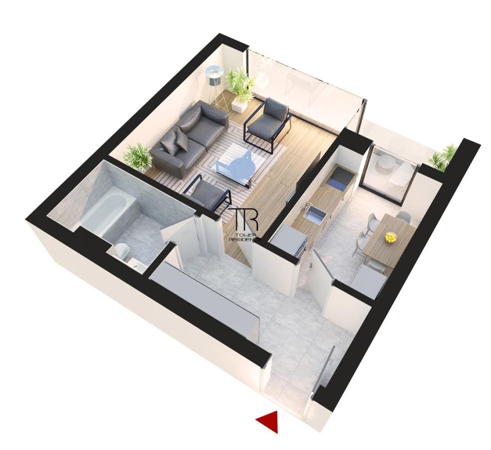 Garsoniera Dotari Premium Incalzire in Pardoseala Ansamblu Nou Rahova - foto 6