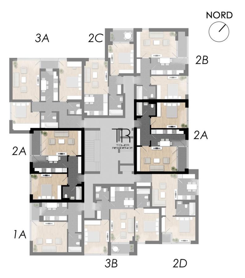 Apartament 2 Camere Incalzire in Pardoseala Ansamblu Nou Rahova - foto 4