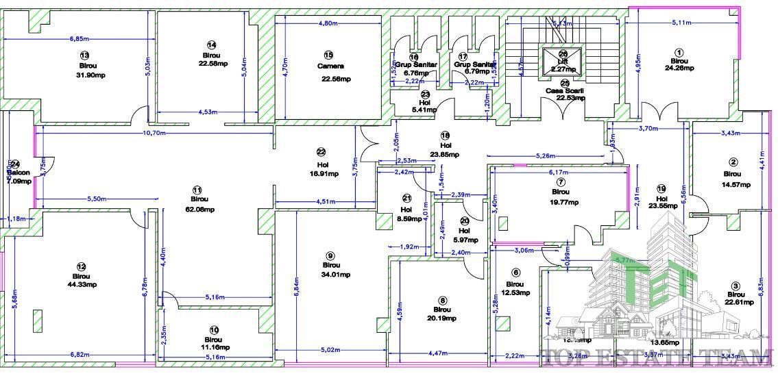 Spatiu de birouri de 3,000mp de vanzare in zona Pipera - foto 13